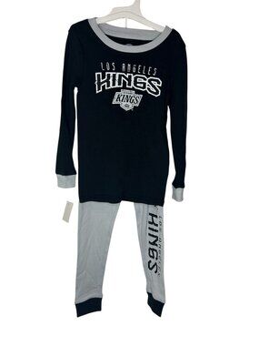 NWT Los Angeles Kings Kids 4T 2-Piece Pajama Set Black Gray Long Sleeve Pants